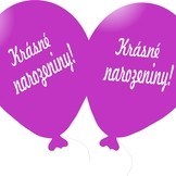 Balónek tmavá fuchsia Krásné narozeniny! 