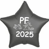 Silvestrovský balónek PF 2025 - hvězda černá