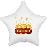 Casino EURO žetony zlaté balónek hvězda 42 cm