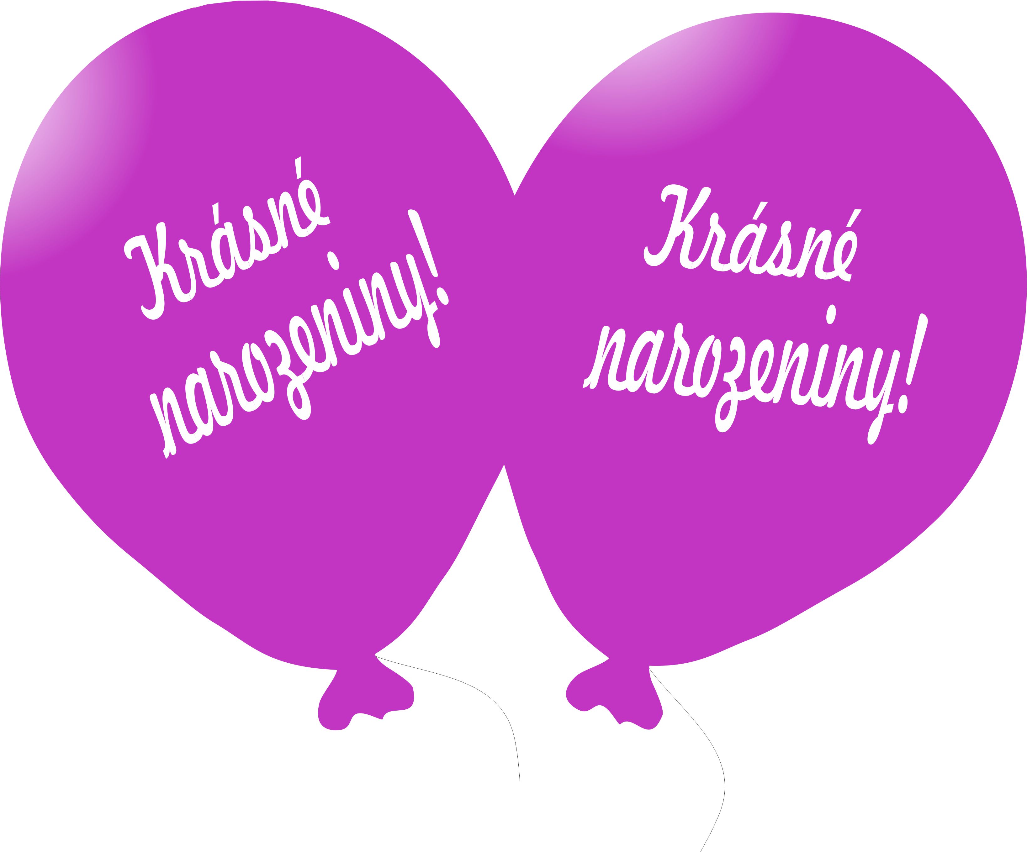 Balónek tmavá fuchsia Krásné narozeniny! 