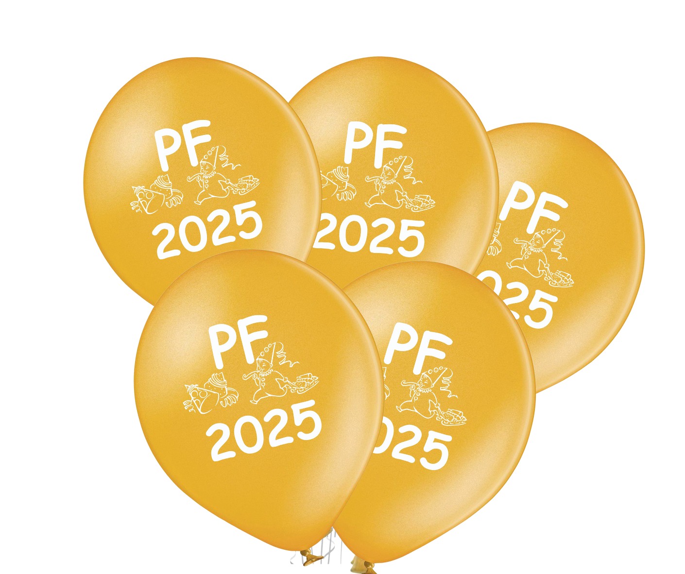 Silvestrovské balónky PF 2025 balónky zlaté 5 ks