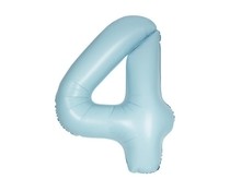 Balónek narozeniny číslo 4 světle modrý 86 cm